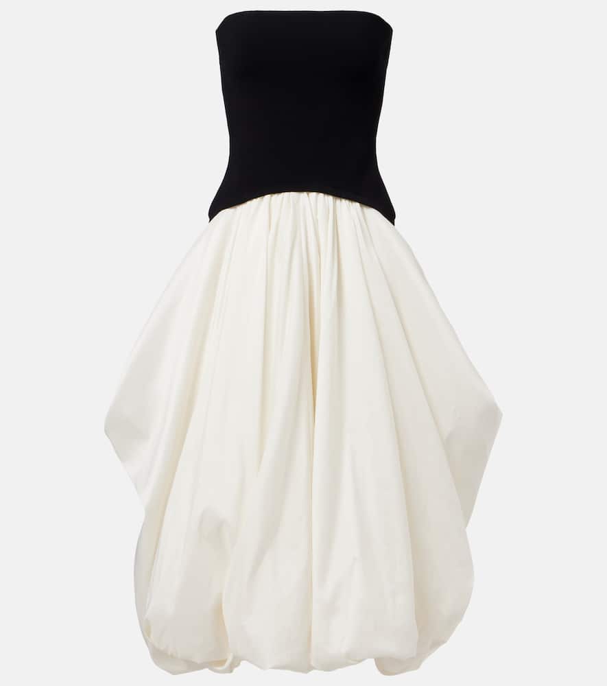 Izzy strapless taffeta midi dress