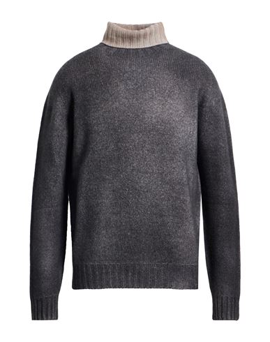 Man Turtleneck Charcoal Size 40 Wool, Cashmere