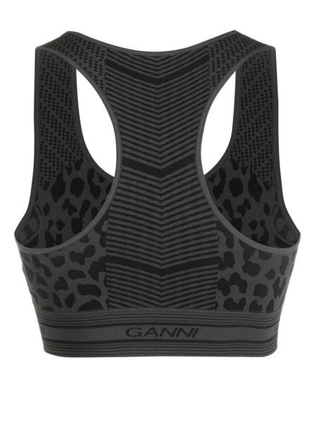 Ganni Seamless Jacquard Bra