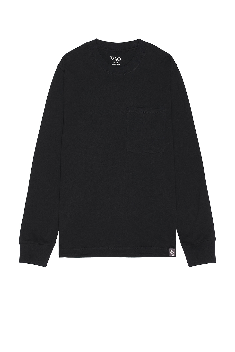 WAO The Long Sleeve Pocket Tee in White - White. S also in