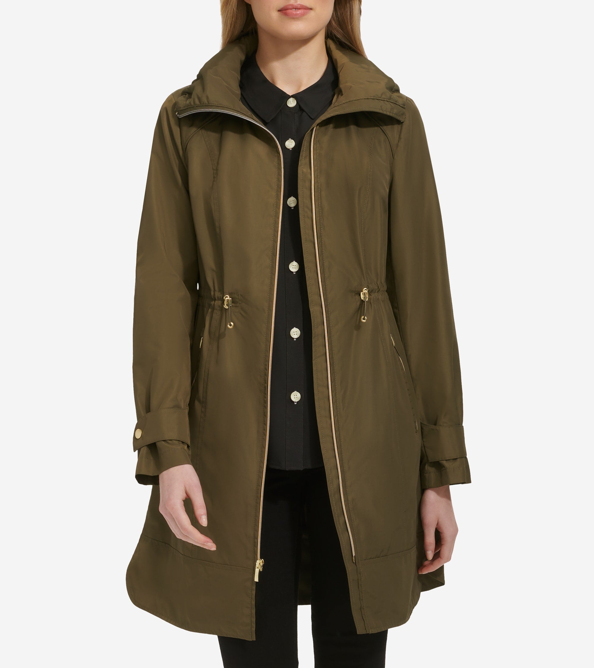 Women's Packable Rain Jacket - Green