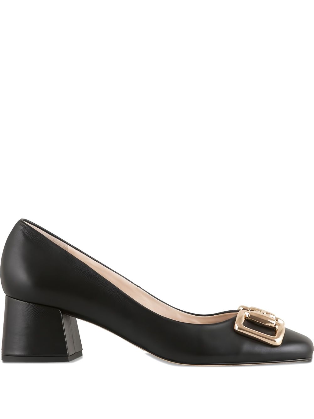 Juliette block-heeled buckle pumps - Black