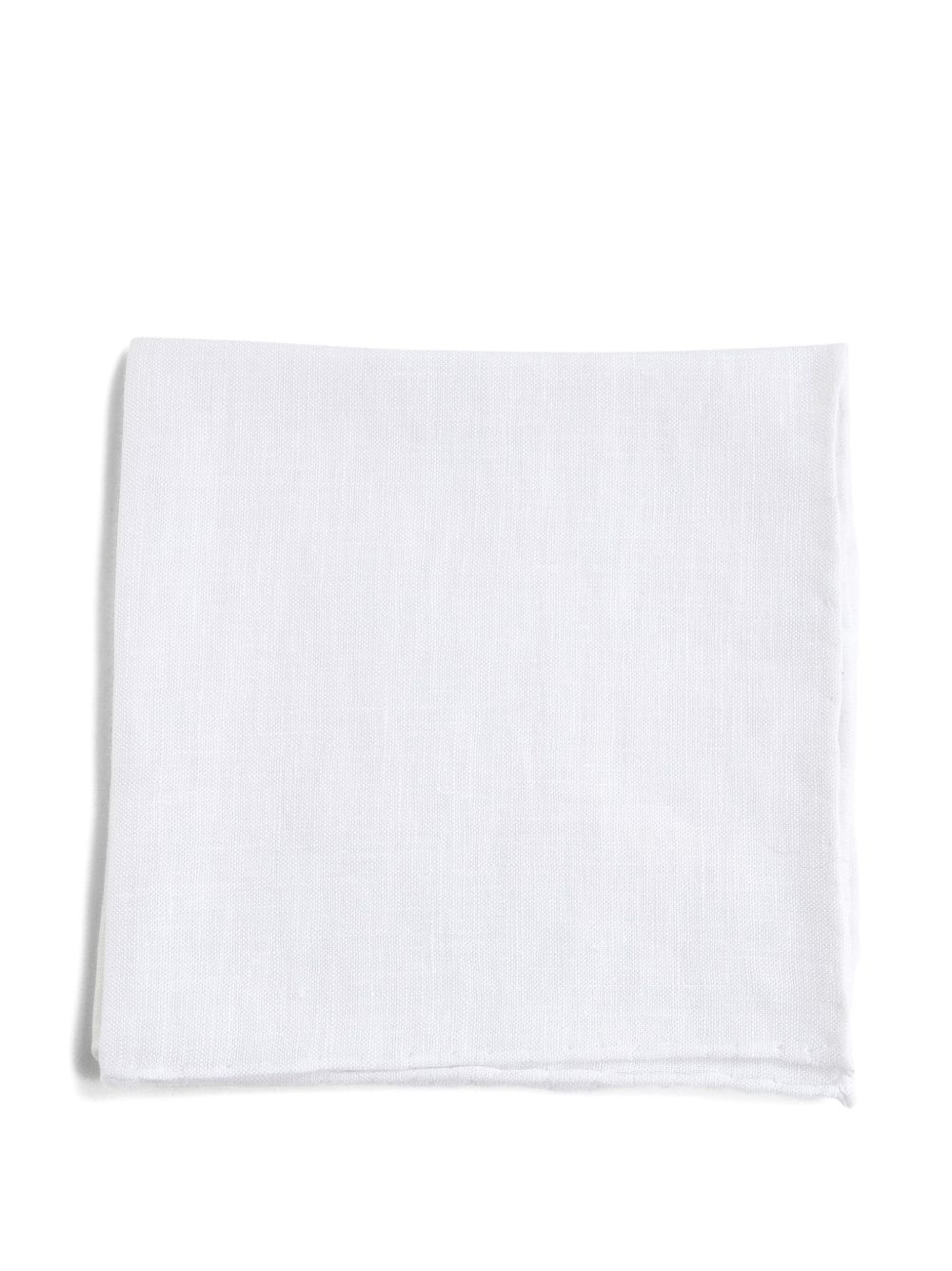 Linen pocket square - White