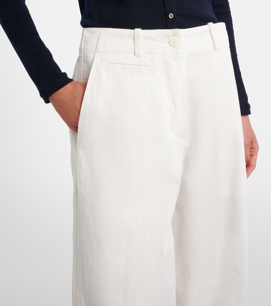 Fadry cotton gabardine wide-leg pants