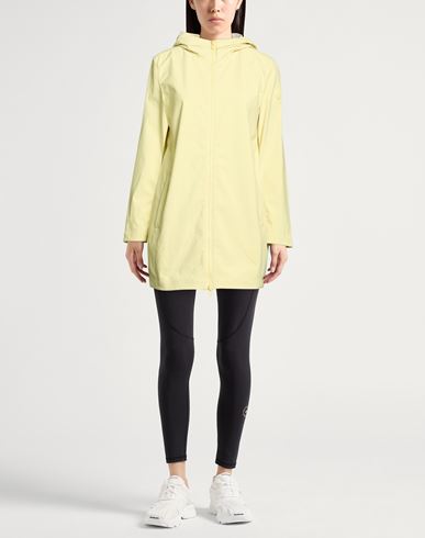 Woman Overcoat & Trench Coat Pastel yellow Size 6 Polyester, Elastane