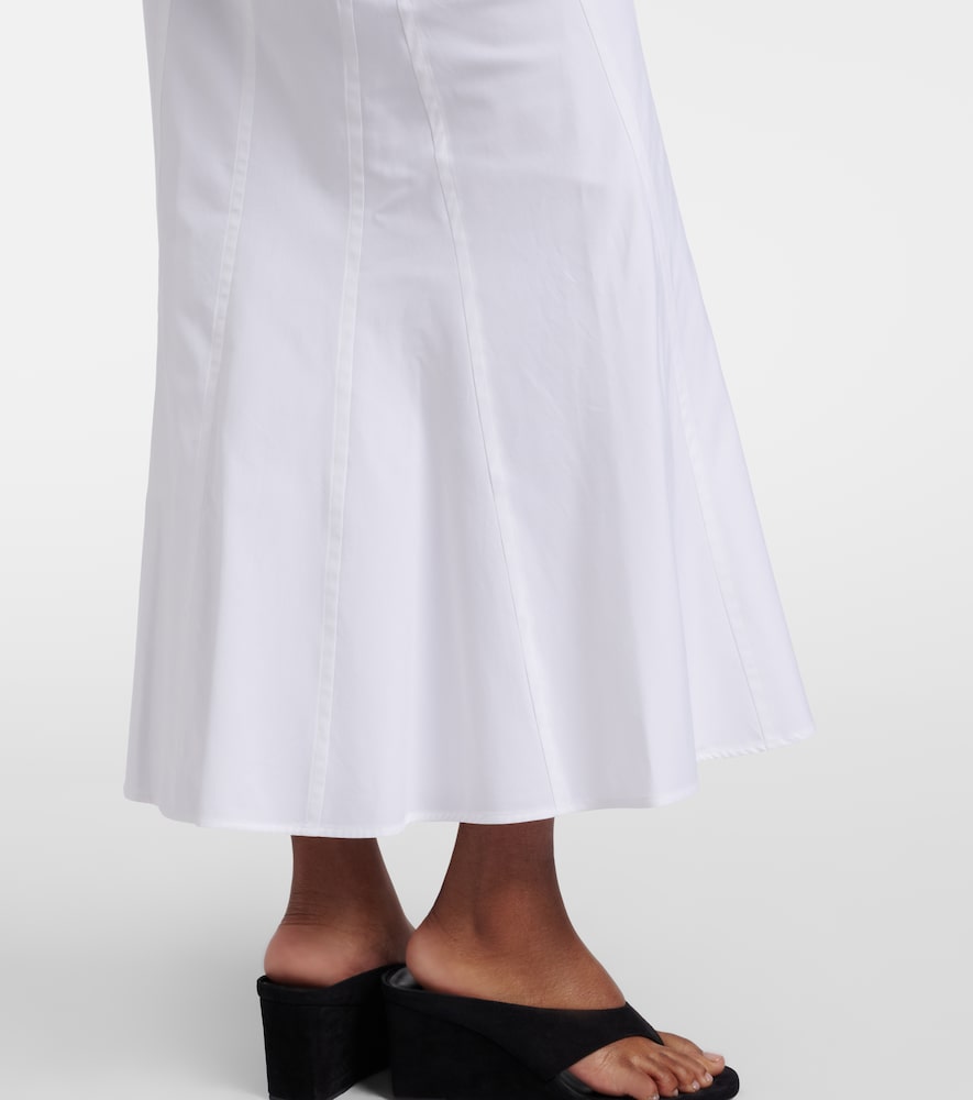 Ora cotton poplin midi skirt