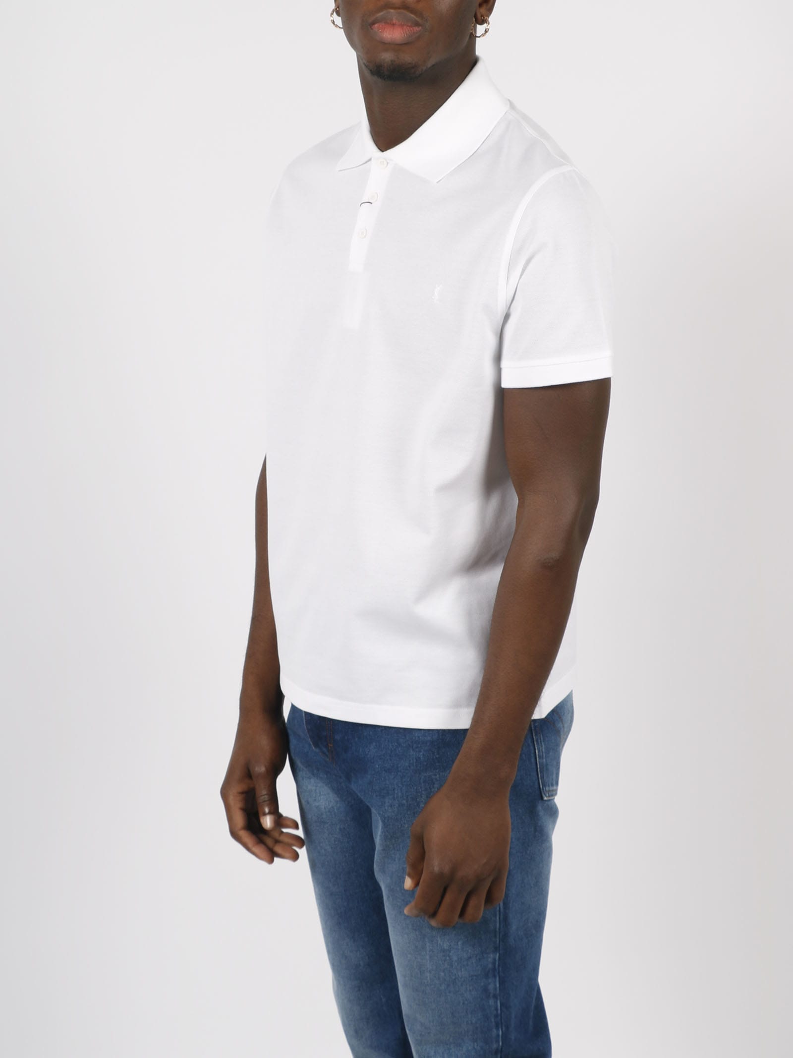 Buttoned Short-sleeved Polo Shirt