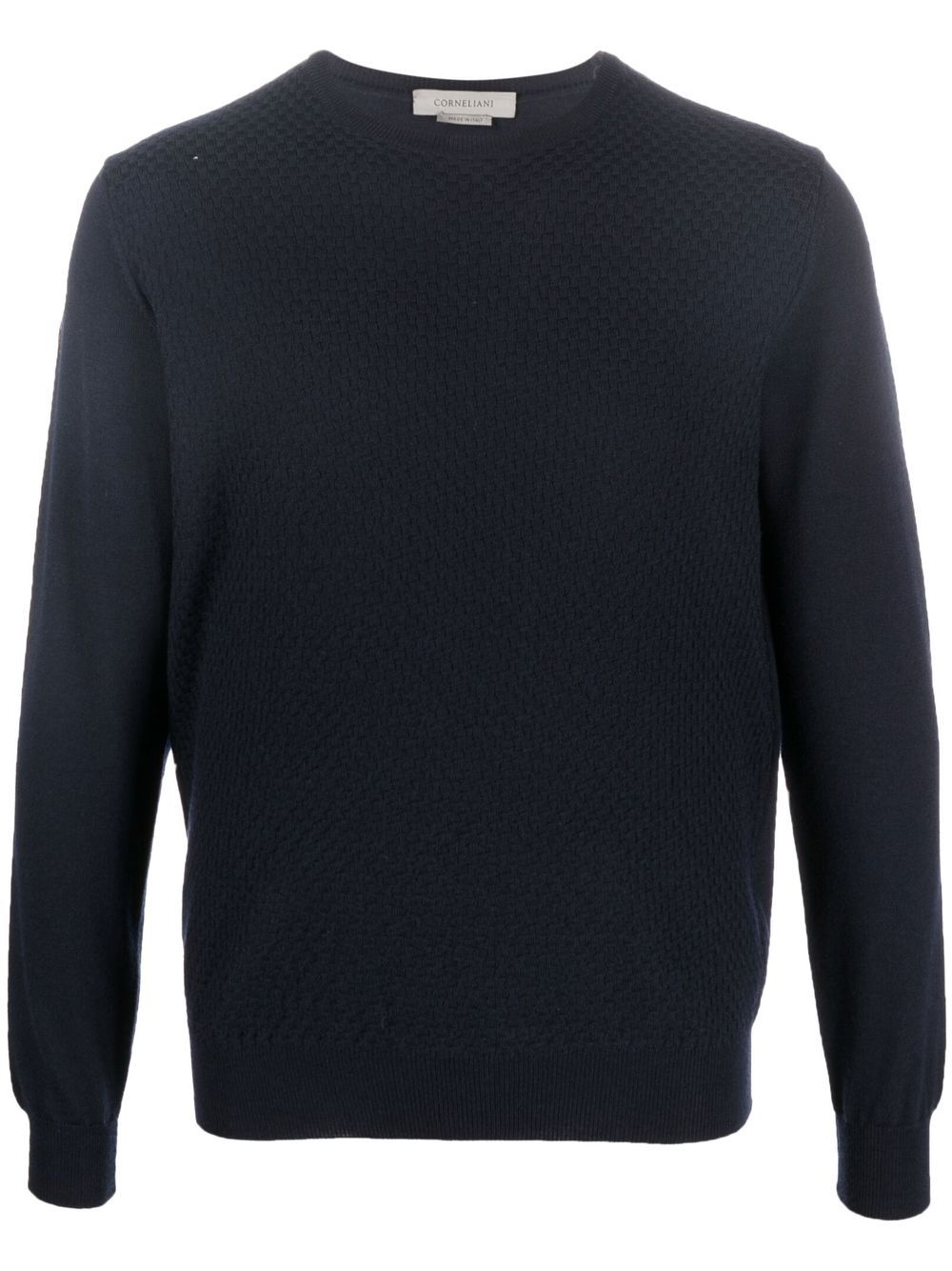 Crew-neck long-sleeve jumper - Blue