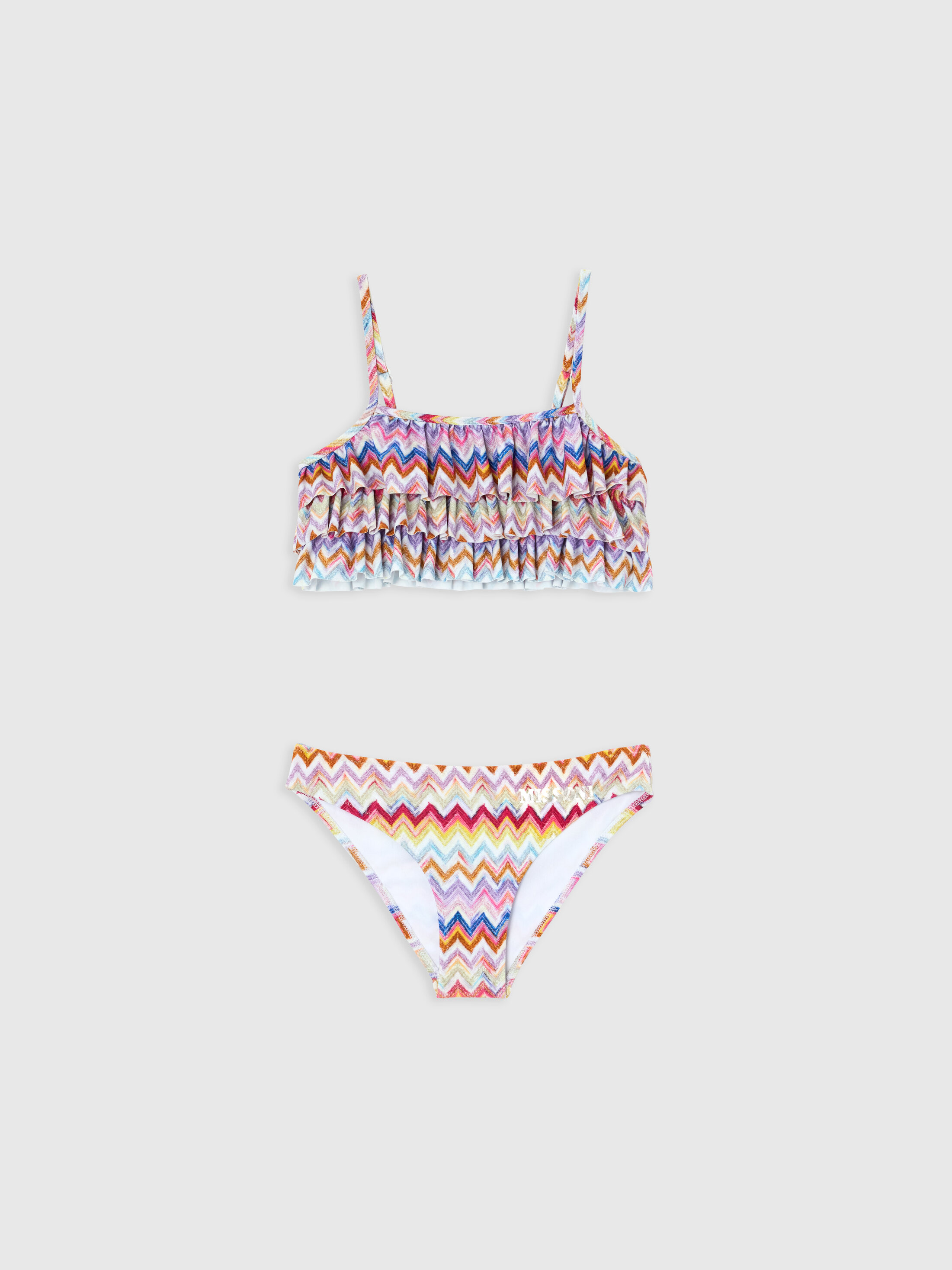 Missoni - Bandeau bikini with zig zag print, Girl, Multicoloured