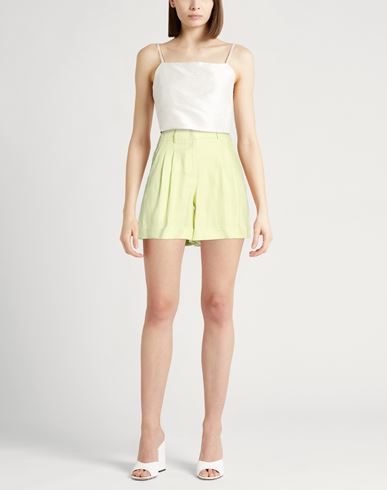 Woman Shorts & Bermuda Shorts Lime green Size 8 Linen