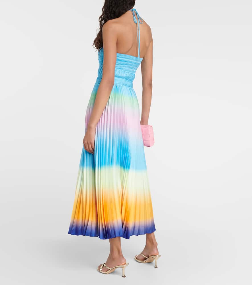 Simkhai Annita halterneck pleated midi dress