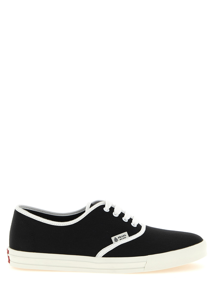 Black Solid Cotton Drill Sneakers