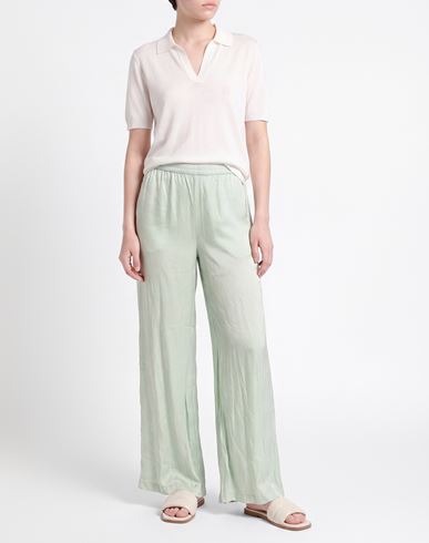 Woman Pants Light green Size 6 Viscose