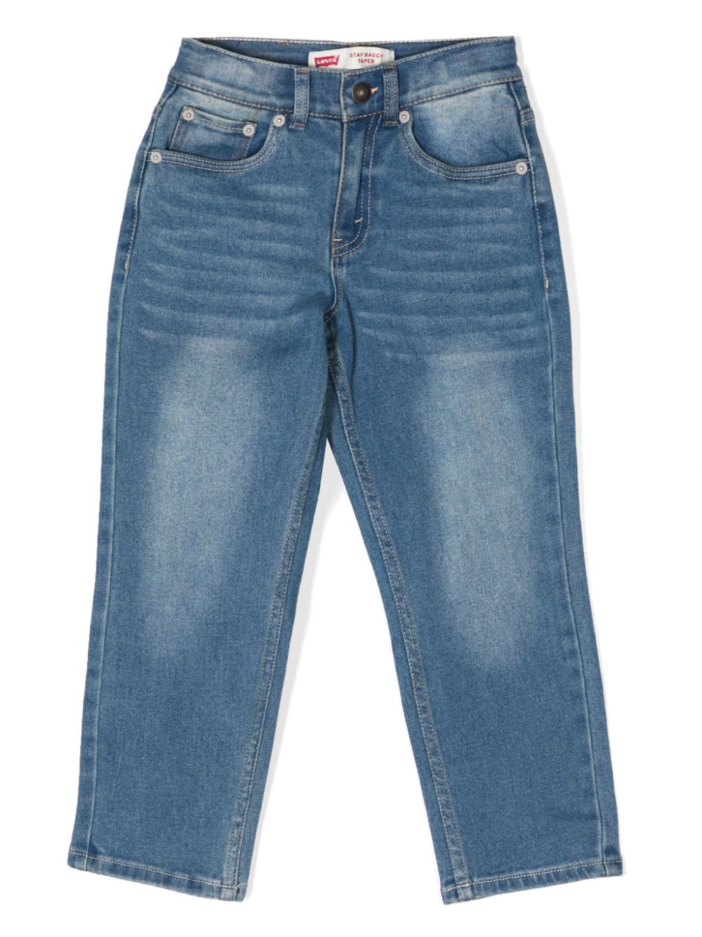 Mid-rise straight-leg jeans - Blue