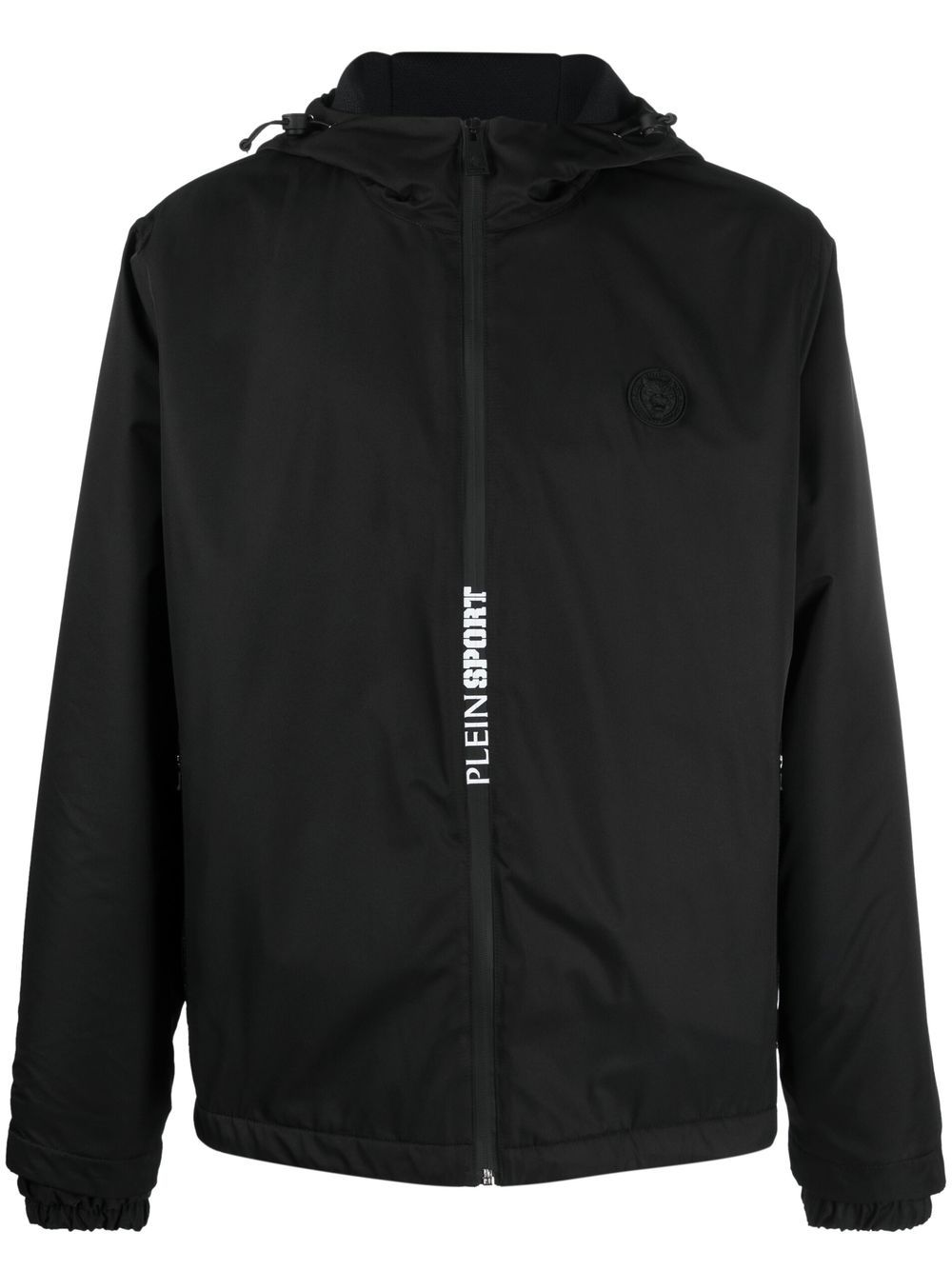 Zip-up hooded jacket - Black