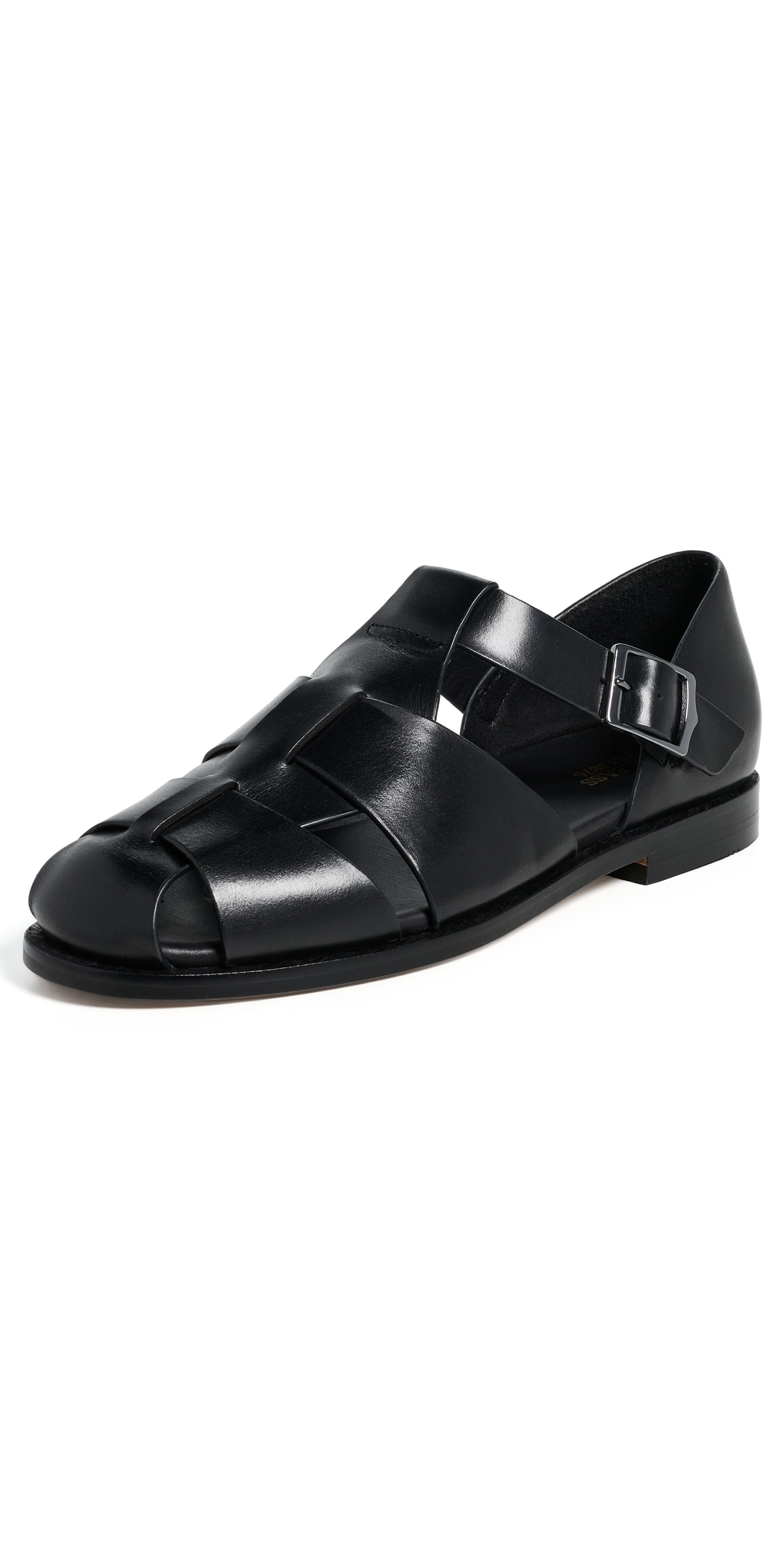 G. H. Bass Potter Leather Fisherman Sandals Black
