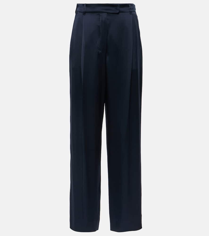 High-rise wide-leg pants