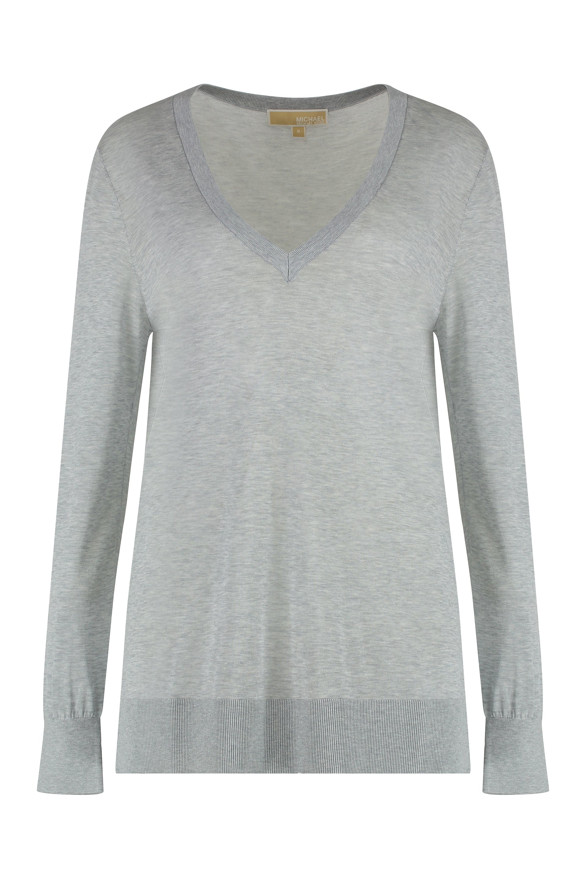Fine-Knit Sweater with Ribbed Edges - SS25