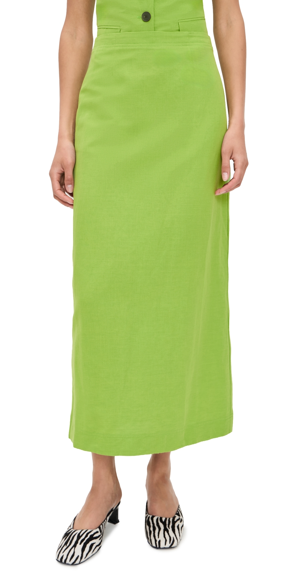 Mia Linen Mix Skirt Apple