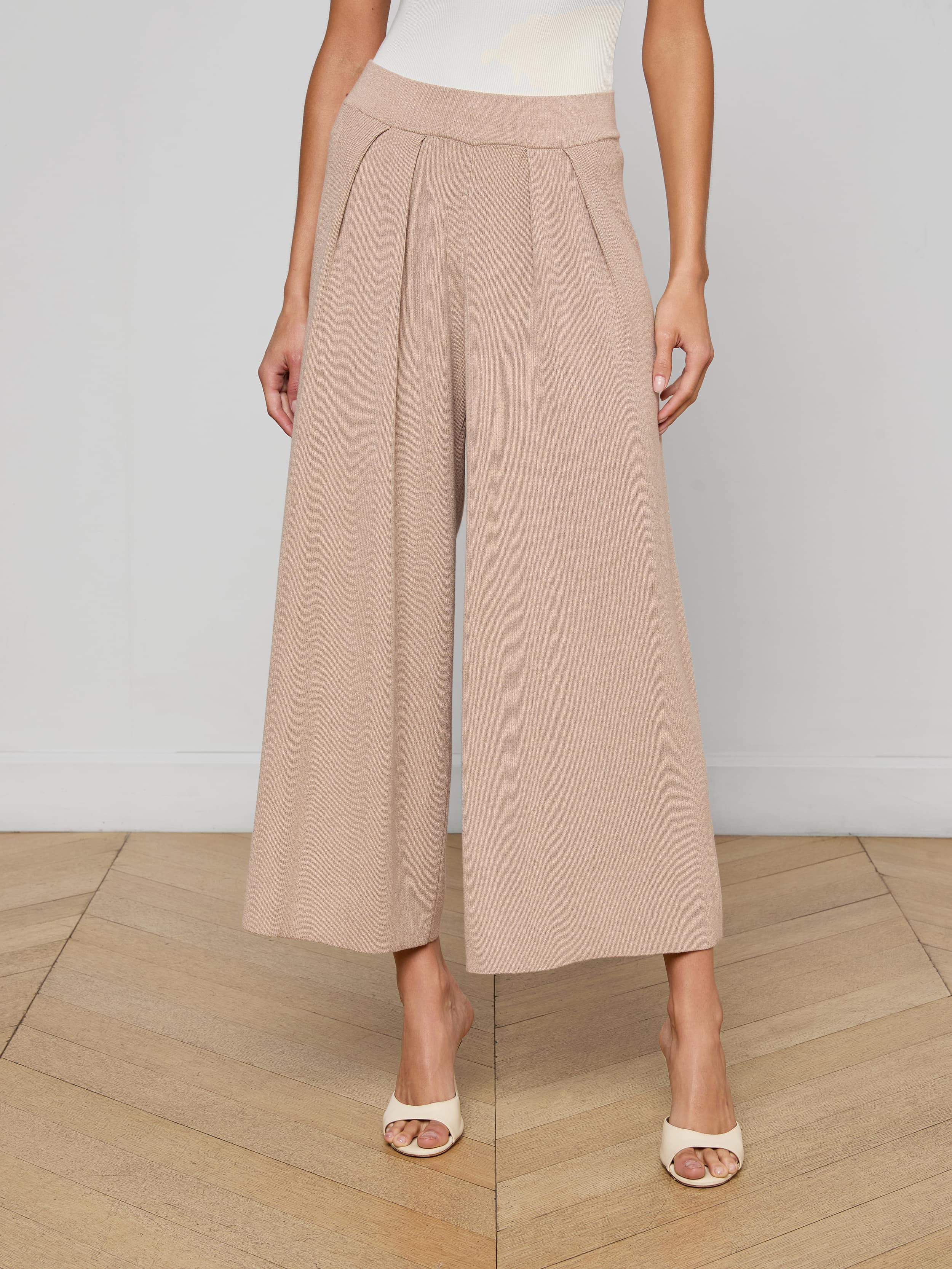 Milly Knit Pants In Cappuccino