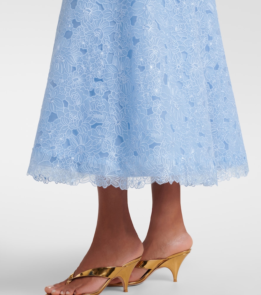 Anessa embroidered organza cocktail dress