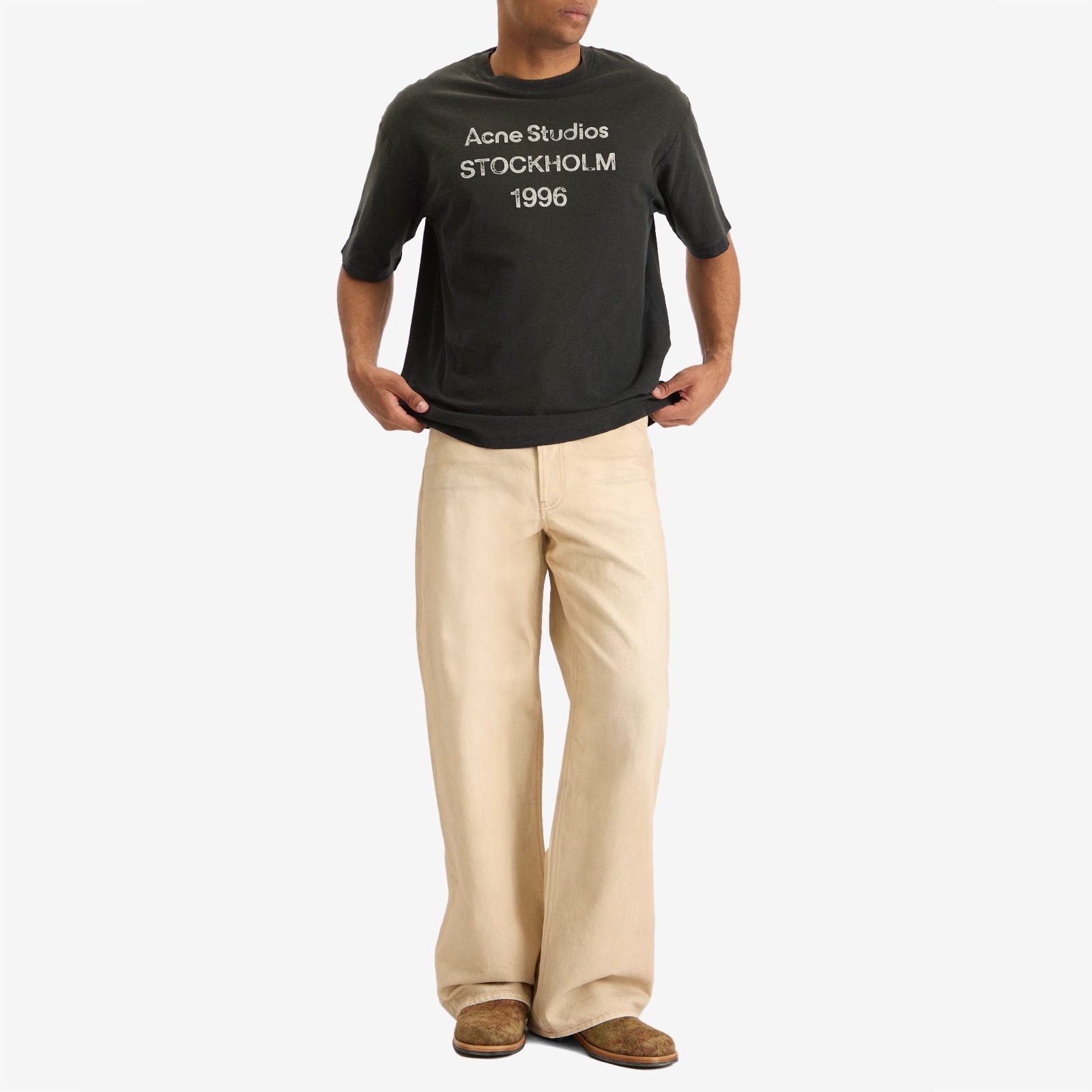 Men's 1981 U Traffic Sand Wash Loose Fit Jeans in Sand Beige