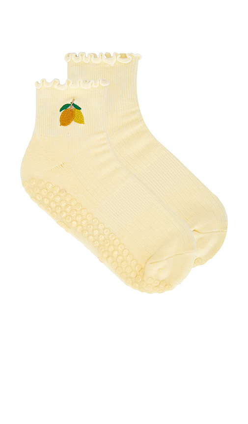 Souls. Spring Grip Socks in Yellow. S/M. Also in