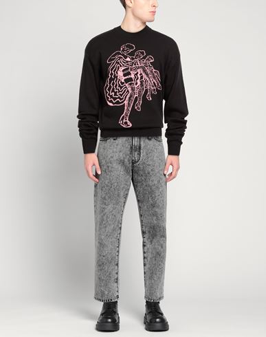 Man Sweater Black Size M Wool, Acrylic