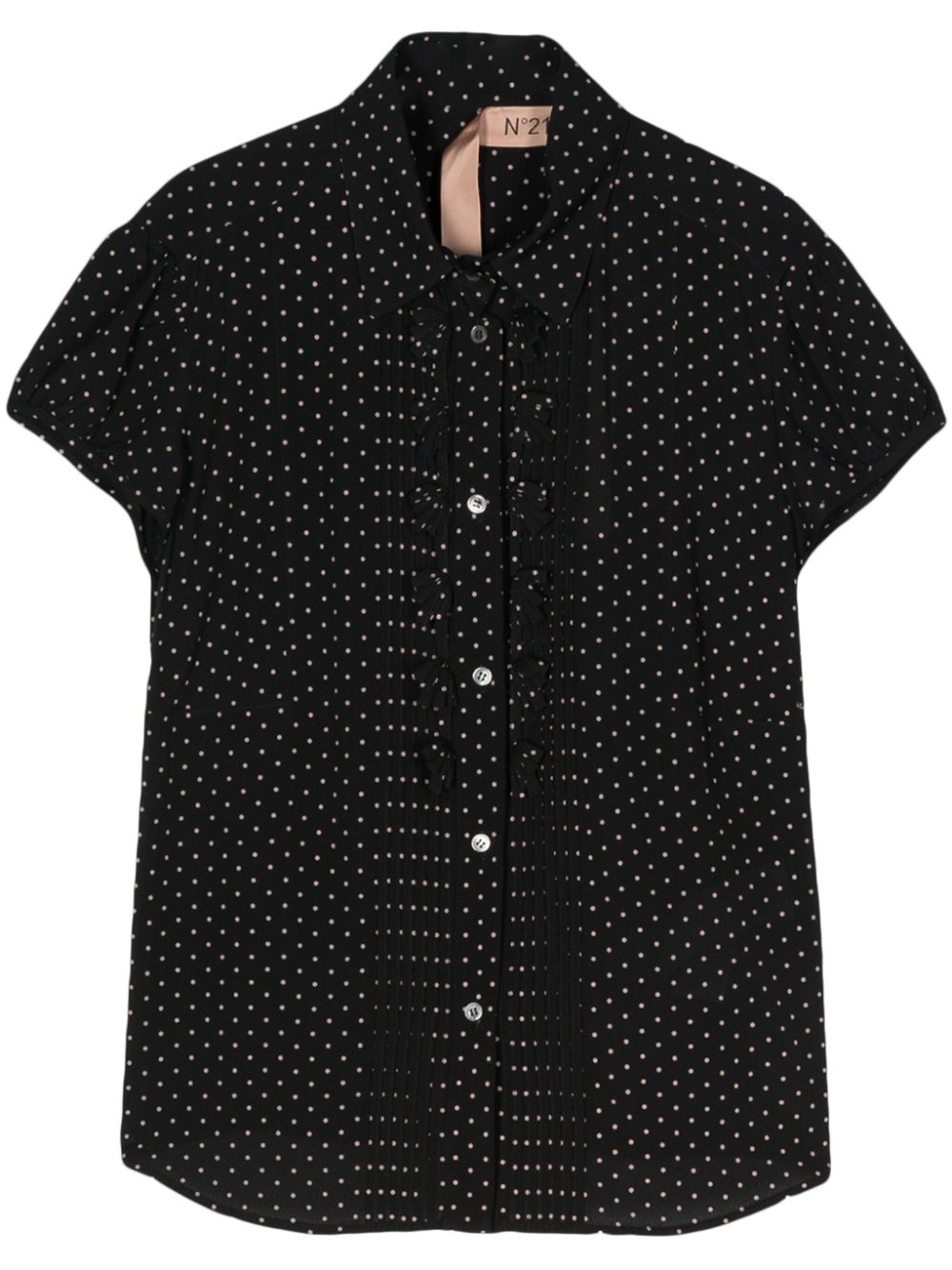Polka-dot print shirt - Black