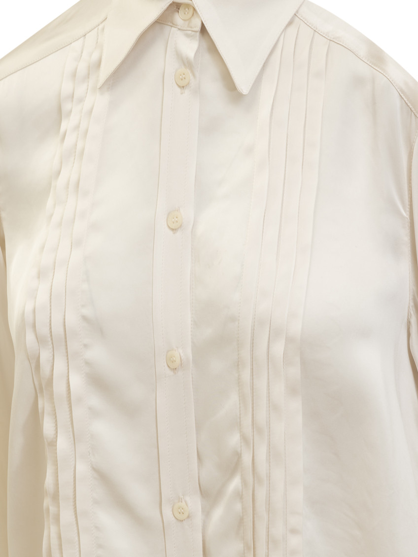 White Slim Solid Shirt