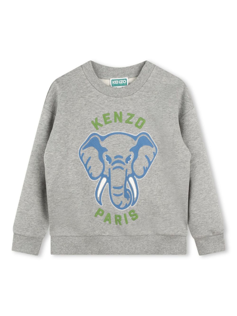 Logo-embroidered mélange-effect sweatshirt - Grey