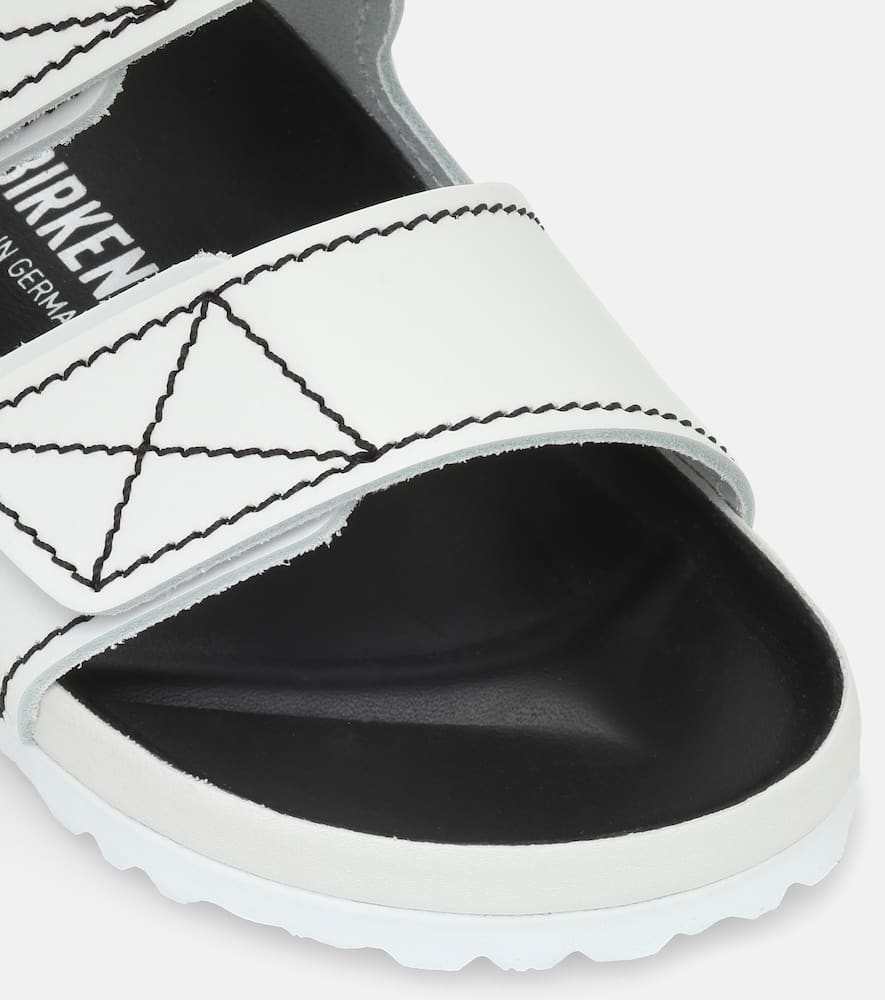 X Birkenstock leather slides