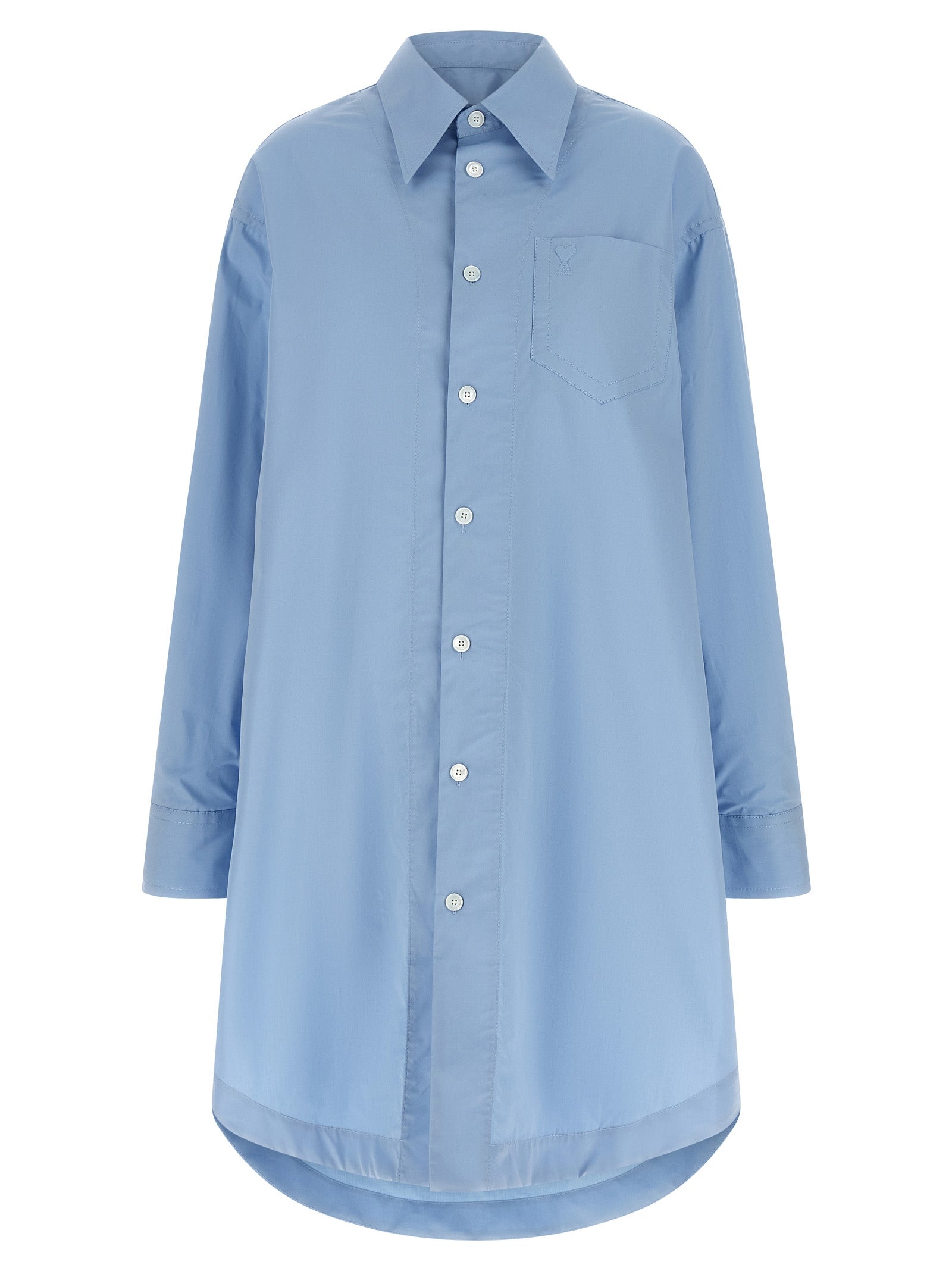Cotton Poplin Shirt — Blue