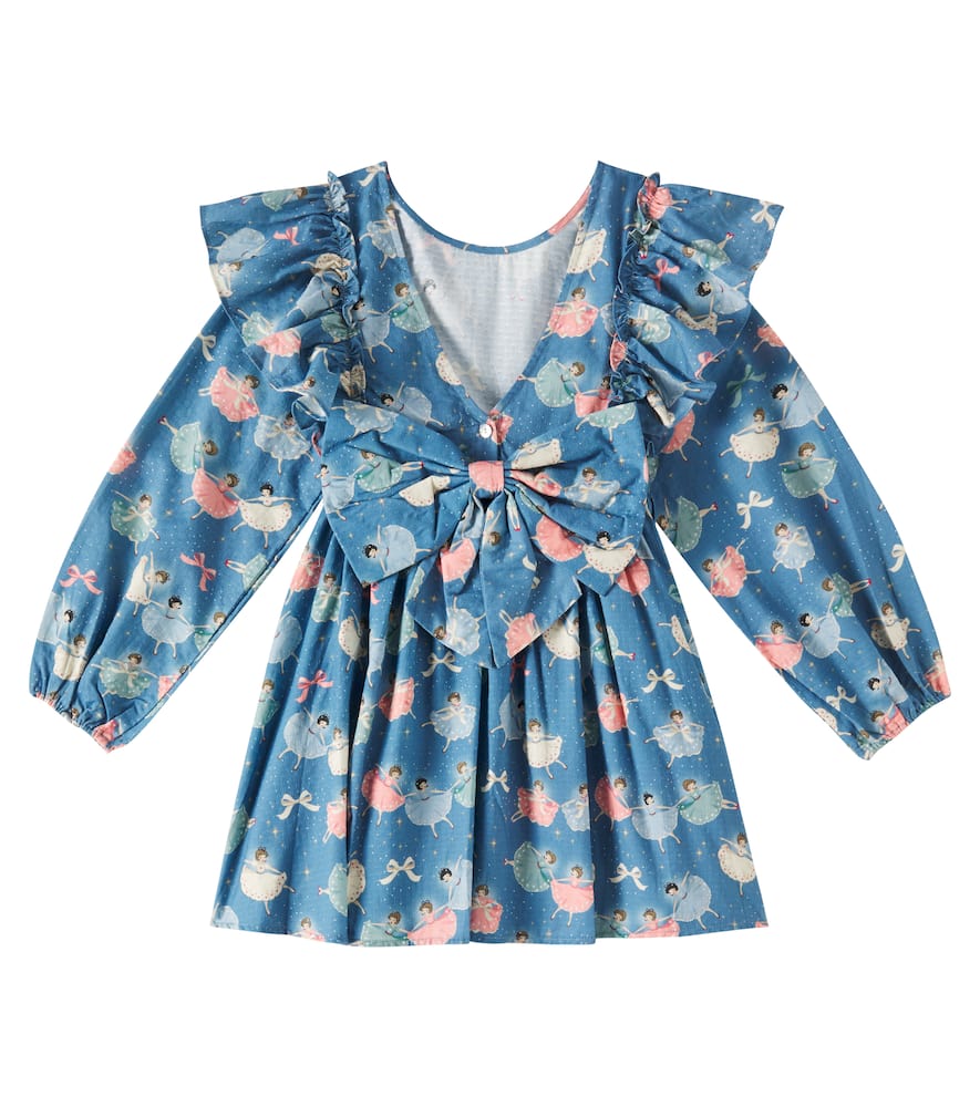 Konges Sløjd Evia bow-detail printed cotton dress
