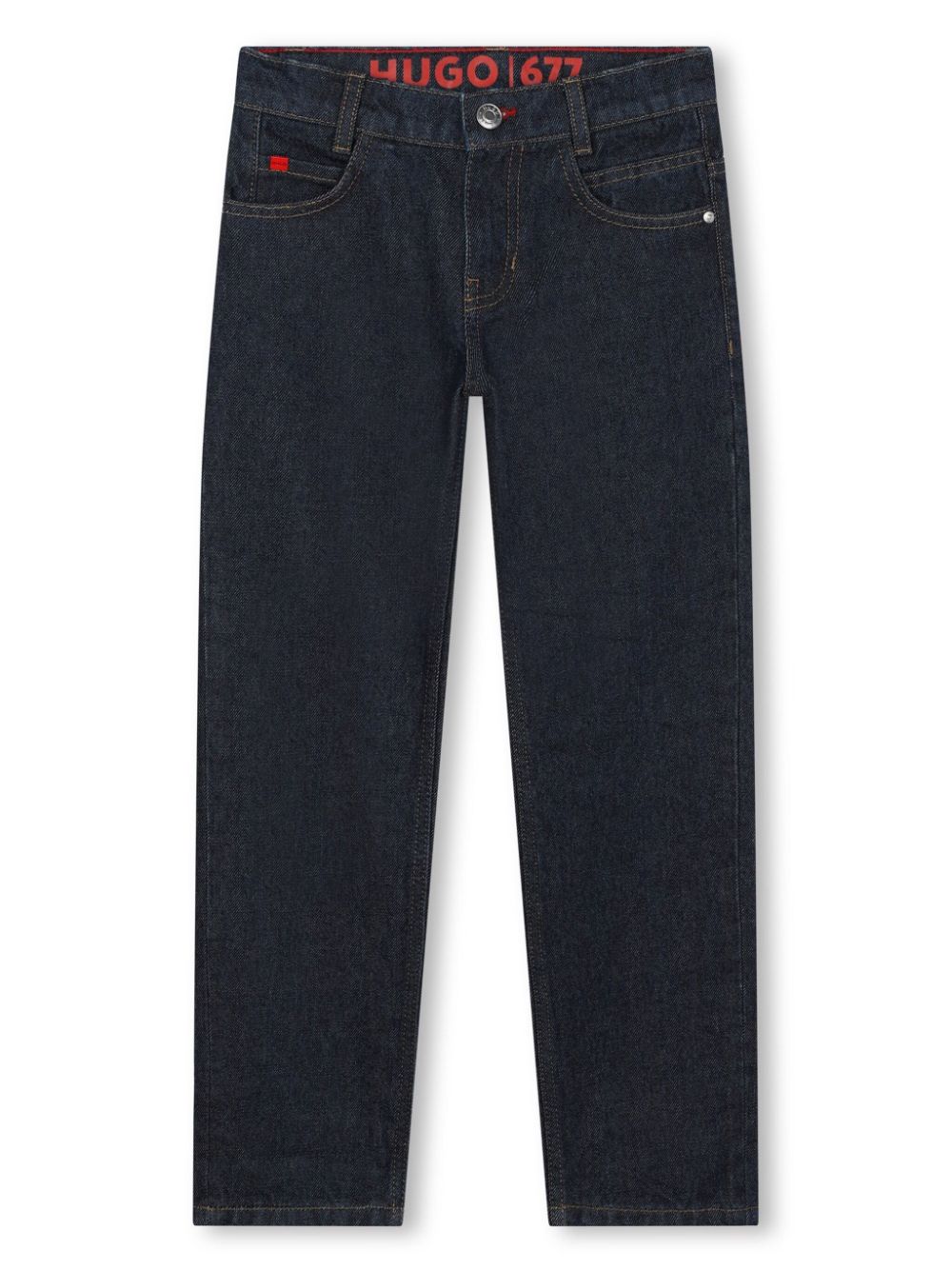 Cotton straight-leg jeans - Blue