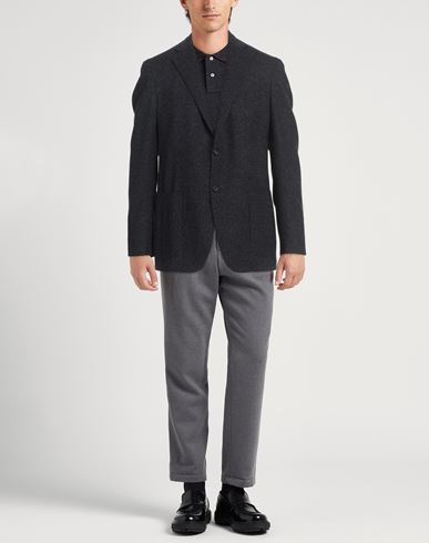 Man Blazer Midnight blue Size 44 Virgin Wool, Silk, Polyamide, Cashmere