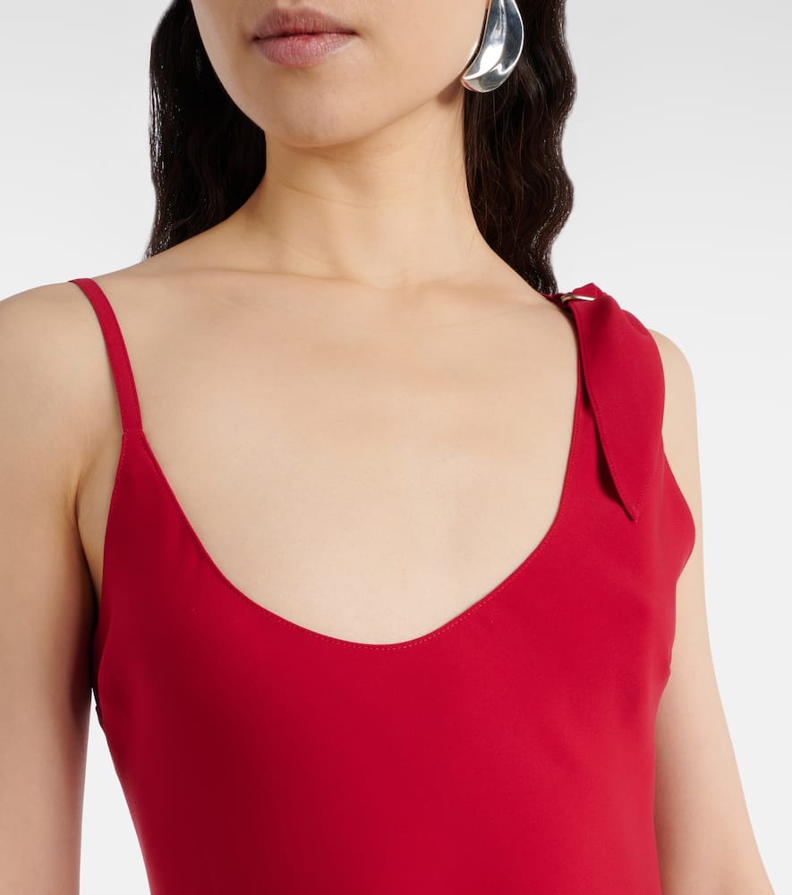 Courrèges Scarf-detail asymmetric minidress