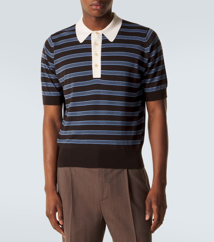 Breeze striped wool polo sweater