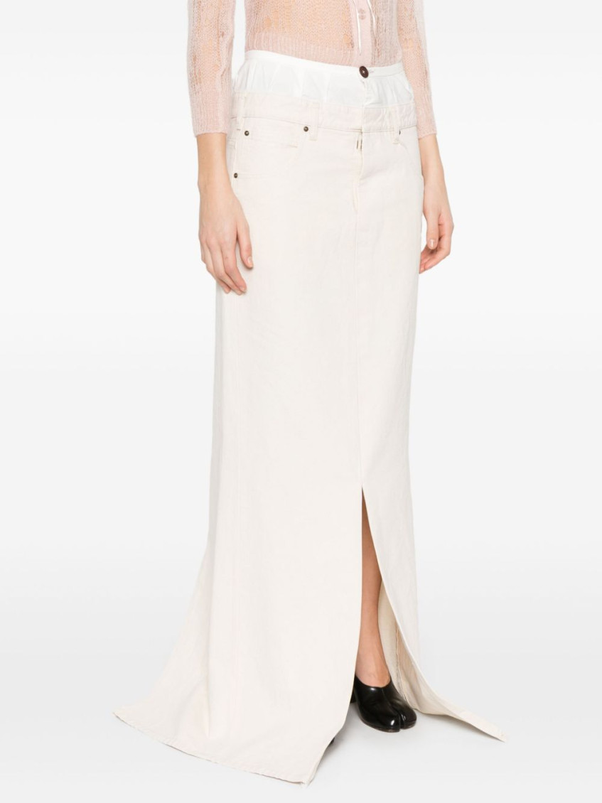 Buttoned Long Skirt