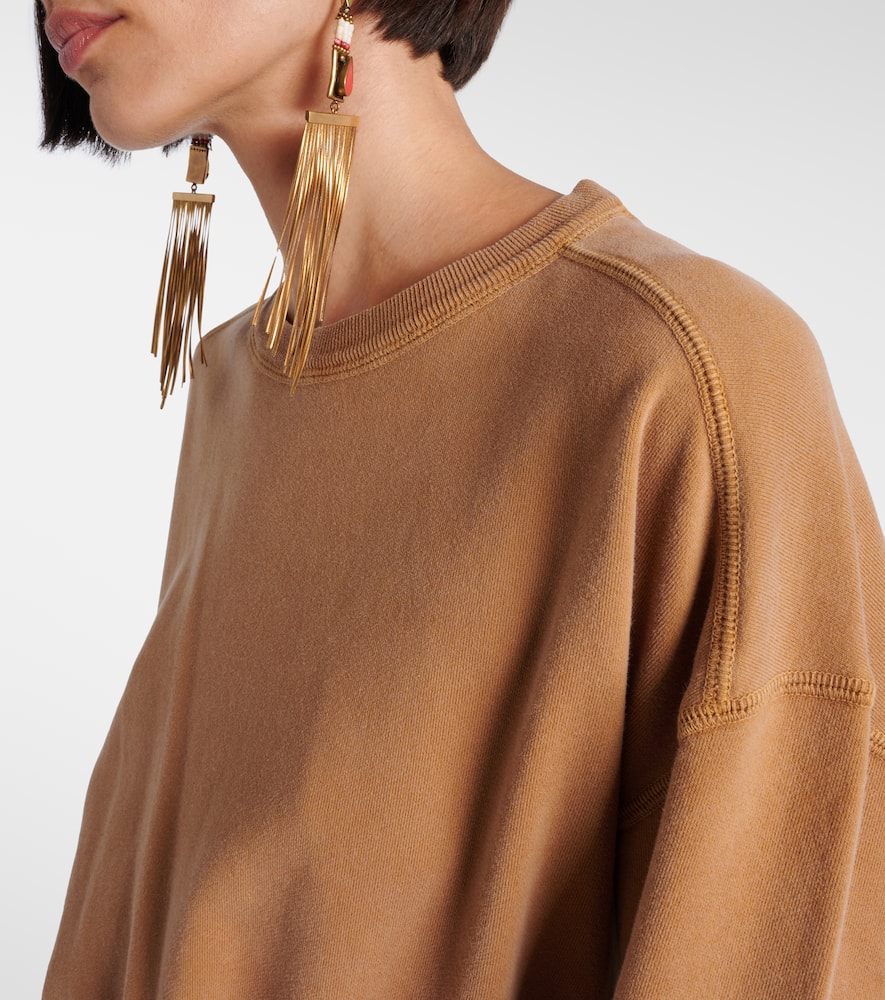 Pipper gathered cotton sweatshirt dress