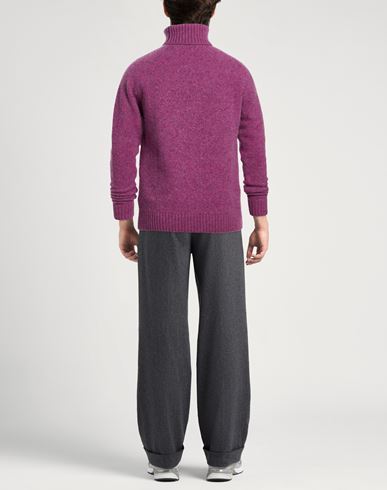 Man Turtleneck Mauve Size S Virgin Wool