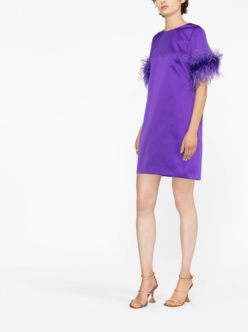 - Feathered Mini Dress