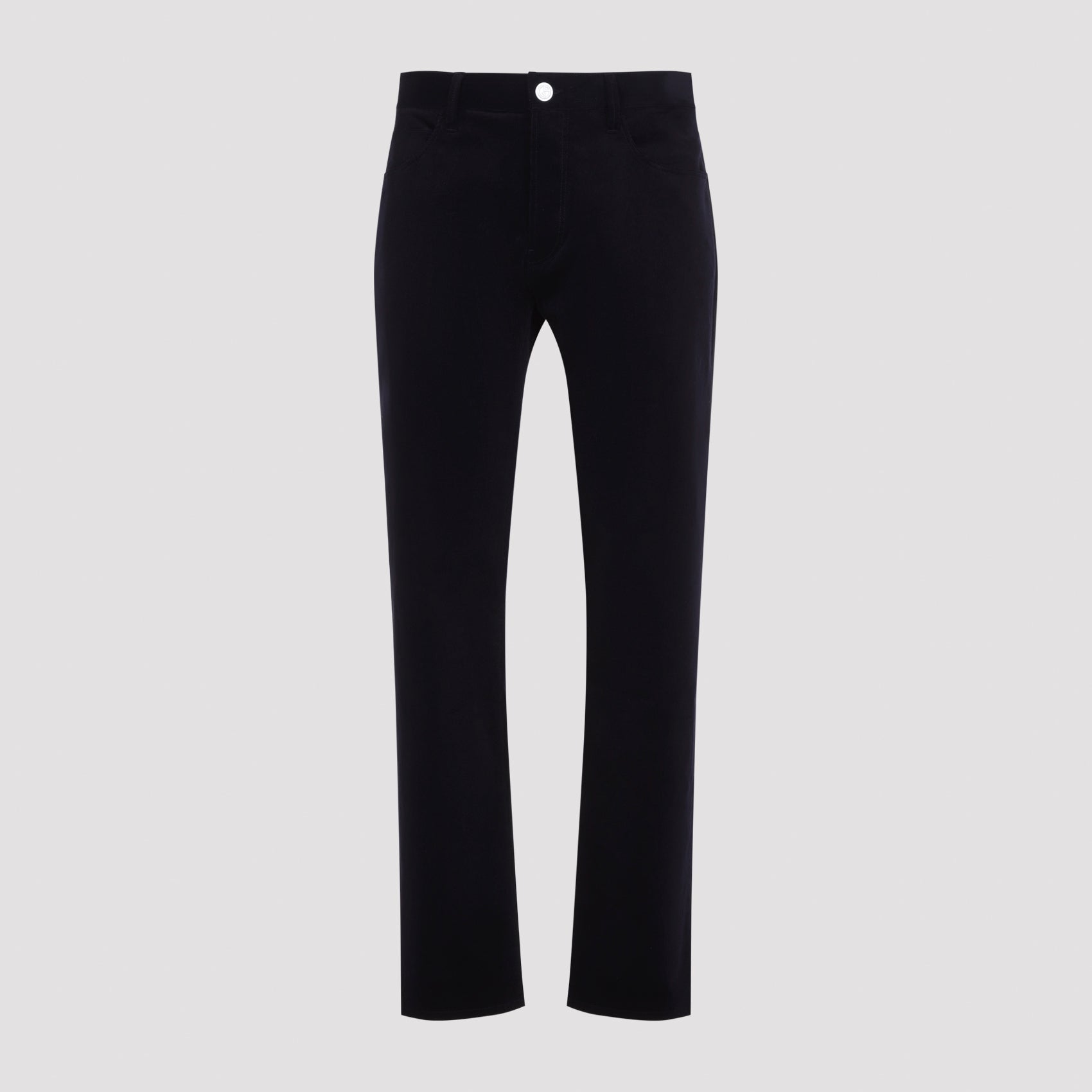 Men's 5-Pocket Regular Straight-Leg Pants in Cotton Cashmere Elastane