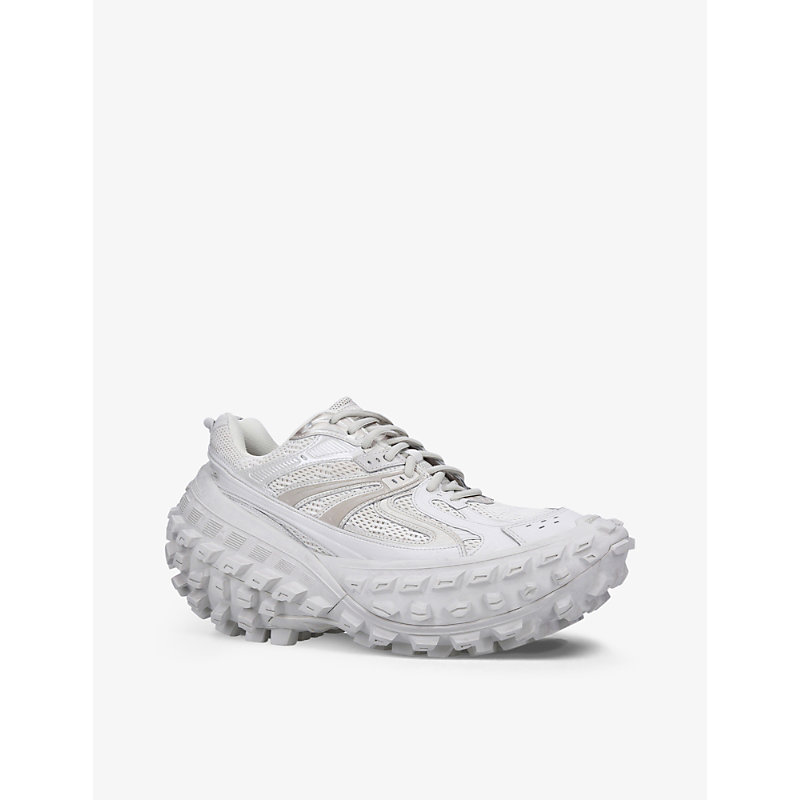 Womens Beige Men's Bouncer Tire-sole Mesh and Shell Low-top Leather Trainers