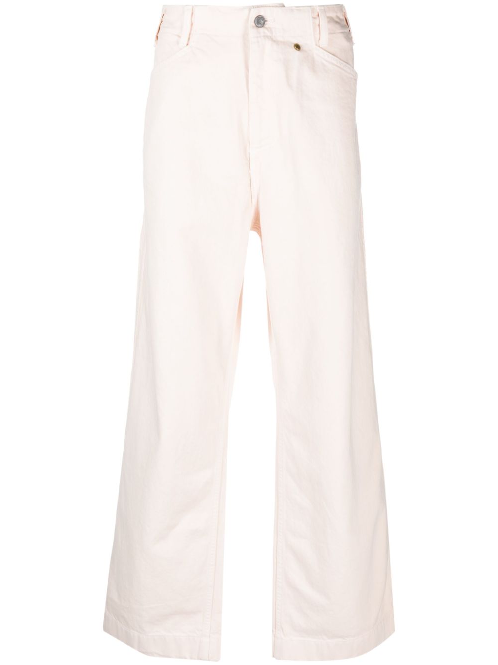 Mid-rise wide-leg jeans - Neutrals