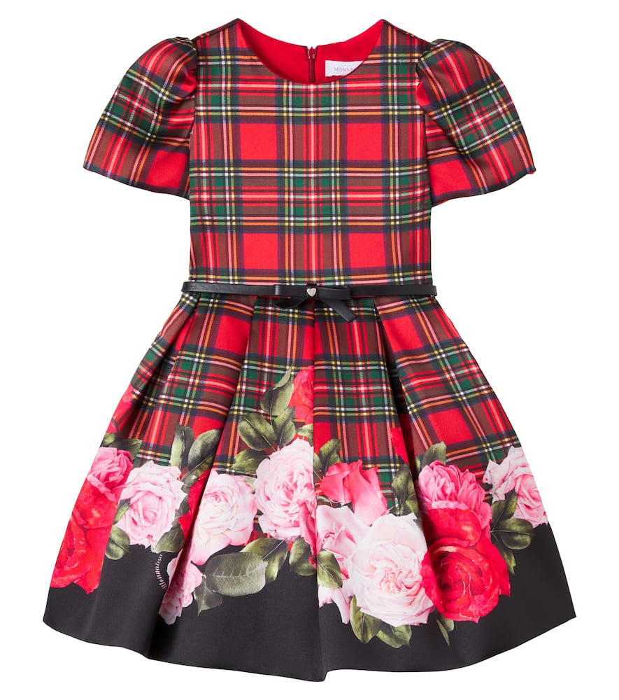 Floral tartan dress