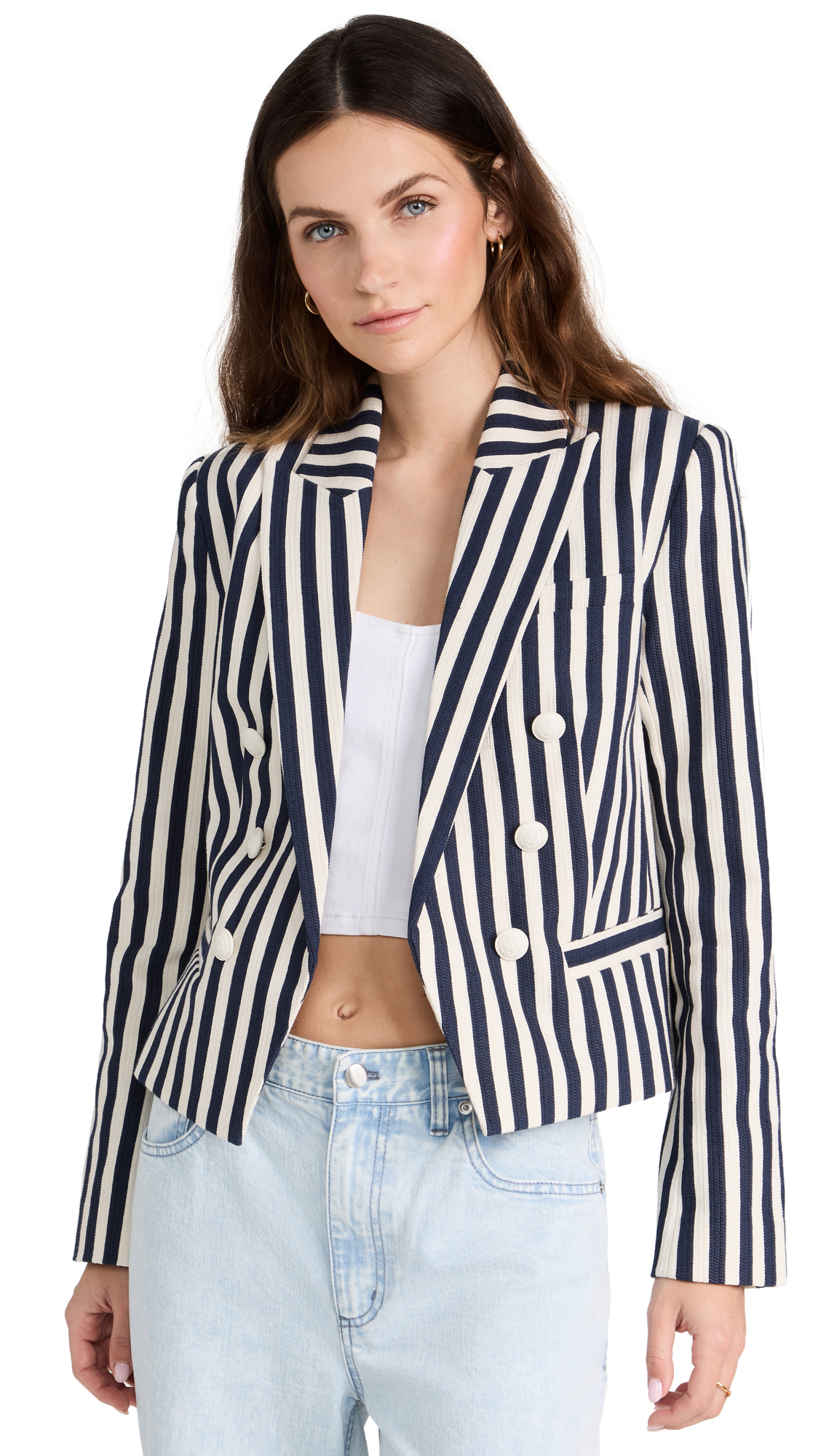 Brooke Double Breasted Crop Blazer
