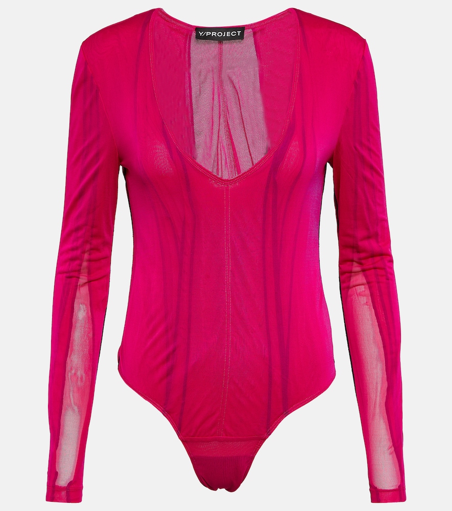 Semi-sheer bodysuit