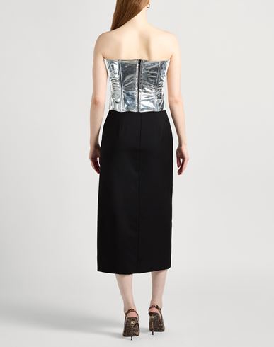 Woman Top Silver Size 4 Polyamide, Elastane
