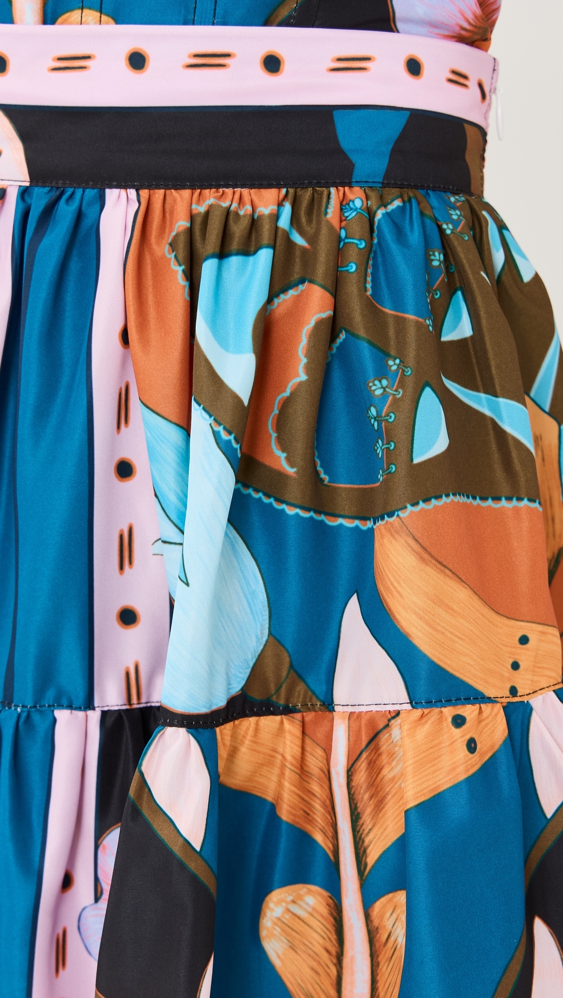 Viktoria Skirt Black/Blue Multicolor Print